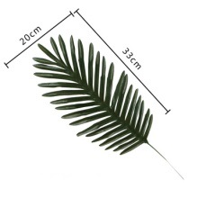 Украшение декор Тропические Листья пластик зеленые Пальма 20*33см/КА