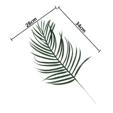 Украшение декор Тропические Листья ткань зеленые Пальма 28*34см/КА