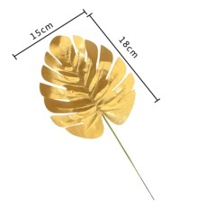 Украшение декор Тропические Листья ткань золото Монстера 15*18см/КА