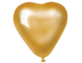 Шар латекс Сердце 10"/Gm металлик Золотое (100/50шт)