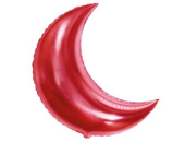 Шар фольга фигура без рисунка Месяц Красный 36" An