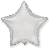 Шар фольга без рисунка 30" звезда металлик Серебро Fm