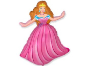 Шар фольга фигура Принцесса в розовом 56х96см 81л 22"х38" Fm