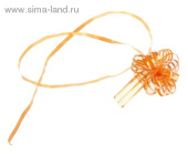 Бант шар №1,5 органза с золотой полосой оранжевый (10шт)