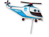 Шар фольга мини Вертолет Полиция Fm