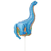 Шар фольга мини Динозавр голубой Fm