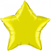 Шар фольга без рисунка 18'' звезда Золото Gold металлик Fm