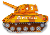 Шар фольга фигура Танк коричневый Пантера 80х75см 90л 31'' Fm