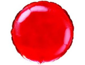 Шар фольга без рисунка 18'' круг Красный Red металлик Fm