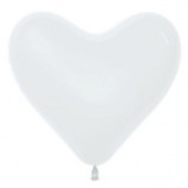 Шар латекс Сердце 16"/Sp пастель 005 Белое (50/100шт) Колумбия