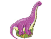 Шар фольга мини Динозавр розовый Fm