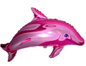 Шар фольга мини Дельфин розовый Fm
