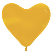 Шар латекс Сердце 6"/Sp металлик 570 Золото (100шт) Колумбия
