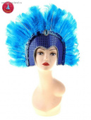Корона пластик карнавал богиня Венеции голубая