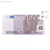 Деньги-пазл картон 128 эл 500 евро 150х315 мм