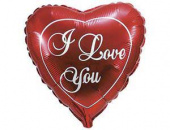 Шар фольга с рисунком 24"/Fm сердце I LOVE YOU красное Шар фольга с рисунком 24"/Fm сердце I LOVE YOU красное