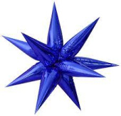 Шар фольга без рисунка фигура звезда составная 26" Голубой FL