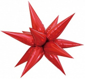 Шар фольга Звезда 3D составная 26" Красный Red FL