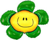 Шар фольга мини Цветок зеленый Fm