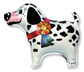 Шар фольга фигура Собака Далматинец с медалью 58л 27" Fm