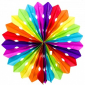Украшение декор бумага Фант-диск 30см разноцветный