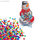 Конфетти Снеговик кругляши цветные 14гр