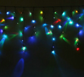 Гирлянда электр. Бахрома Ш:1 2м В:0 6м нить темная LED 60 220V моргает RGB Гирлянда электр. Бахрома Ш:1 2м В:0 6м нить темная LED 60 220V моргает RGB