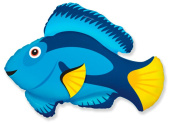 Шар фольга мини Рыбка голубая Fm