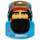 Набор Пират (борода, брови) черный