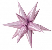 Шар фольга без рисунка фигура звезда составная 26" Розовый FL