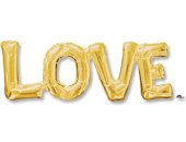 Шар фольга Буквы надпись LOVE Золото Gold  9"х22" An 22л (уп4)