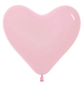 Шар латекс Сердце 16"/Sp пастель 009 Розовое (50шт) Колумбия