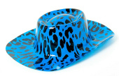 Шляпа пластик Леопард синий