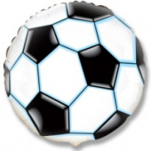 Шар фольга с рисунком 18''/Fm круг Футбольный мяч Черный