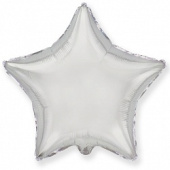 Шар фольга без рисунка 9" звезда металлик Серебро Fm