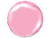 Шар фольга без рисунка 18'' круг Розовый Pink пастель Fm