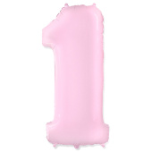 Шар фольга Цифра 40''/Fm Розовая Pink "1"