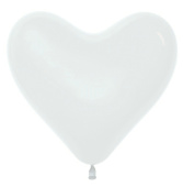 Шар латекс Сердце 6"/Sp пастель 005 Белый (100шт)