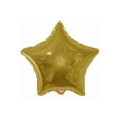Шар фольга без рисунка 9" звезда металлик Золото Fm  