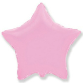 Шар фольга без рисунка 18'' звезда Розовая Pink металлик Fm