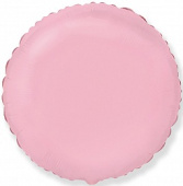 Шар фольга без рисунка 18'' круг Розовый нежный пастель Fm