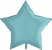 Шар фольга без рисунка 36'' звезда пастель Голубая Blue GR
