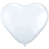 Шар латекс Сердце 3м/QL Стандарт Белый White (2шт) США