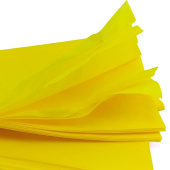 Бумага тишью лист Желтая 50х50см (10уп)