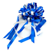 Бант шар 110мм пастель Комбо Синий с белым (10шт)