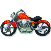 Шар фольга фигура Мотоцикл Байк фуксия 96л 45" Fm