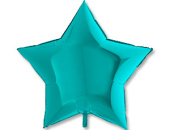 Шар фольга без рисунка 36'' звезда Бирюза Tiffany металлик GR
