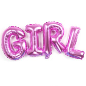 Шар фольга Буквы надпись GIRL Розовый 44" FL