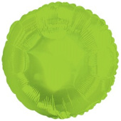 Шар фольга без рисунка 18'' круг Зеленый Лайм пастель CTI