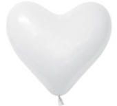 Шар латекс Сердце 6"/Sp пастель 005 Белое (100шт) Колумбия